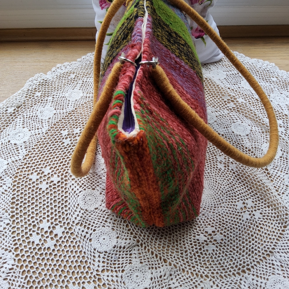 Handmade Colorful Wool Purse,Handbag - Picture 2 of 8